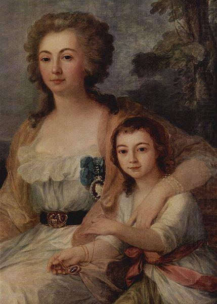 Angelica Kauffmann Countess Anna Protassowa with niece china oil painting image